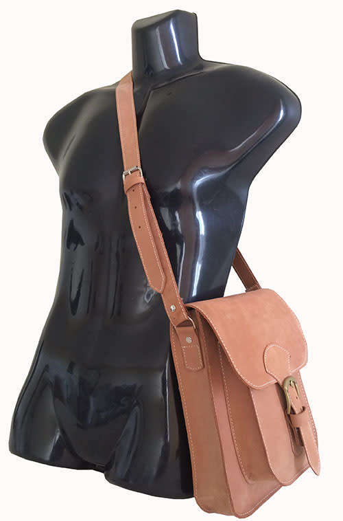 Genuine Leather Unisex Handmade Shoulder Messenger Bag, Handbag, Apple iPad /Tablet