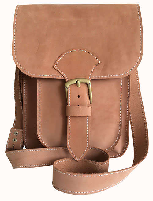 Genuine Leather Unisex Handmade Shoulder Messenger Bag, Handbag, Apple iPad /Tablet