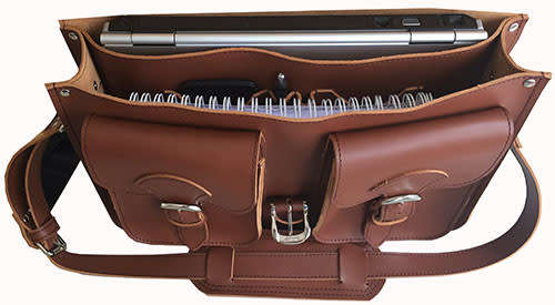 Genuine Leather Briefcase,Handbag Fits up to 15 Inch Laptop, Apple, iPad, Macbook, Computer & Tablet