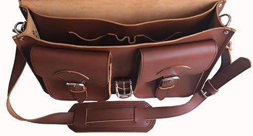 Genuine Leather Briefcase,Handbag Fits up to 15 Inch Laptop, Apple, iPad, Macbook, Computer & Tablet