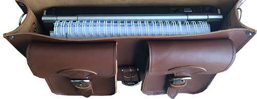 100% Real Leather Briefcase,Handbag Fits up to 14Inch Laptop, Apple, iPad,Macbook, Computer & Tablet