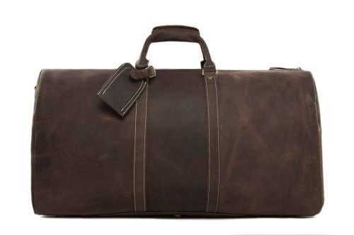 Handmade Full Grain Leather Duffle Bag / Travel Bag / Luggage / Sport Bag / Weekend Bag