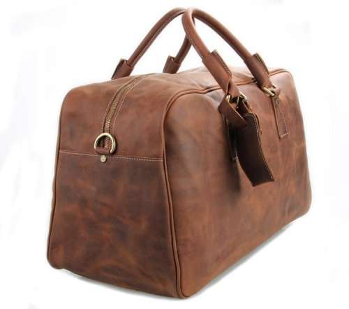 Handmade Full Grain Leather Travel Bag / Luggage / Sport Bag / Weekend Bag - Medium,Large & XLarge