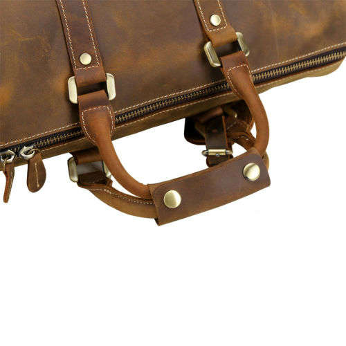 Full Grain Leather Duffel 15" Laptop Bag | Travel | Luggage | Handbag | Gym | Weekender |