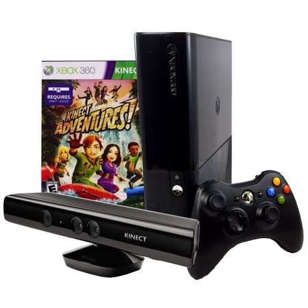 Microsoft Xbox 360 E Slim 4GB Console with Kinect Sensor and Kinect Adventures | Mint Conditon