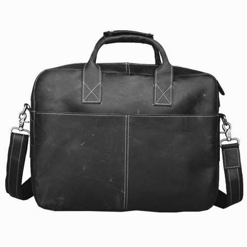15 Inch Full Grain Leather Briefcase, Messenger Bag, Fits Mac book, Laptop, iPad, Mobile Phone