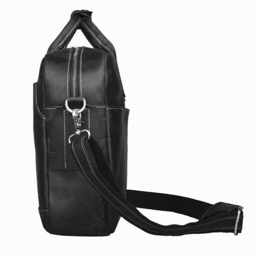 15 Inch Full Grain Leather Briefcase, Messenger Bag, Fits Mac book, Laptop, iPad, Mobile Phone