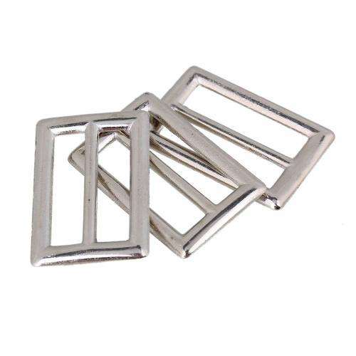 10Pcs Metal Tri-Glide Slides Buckles Kit 38mm, Tri-Glide Slides Square Ring Slide Adjusters Buckles