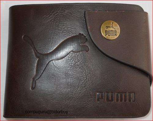 **PUMA** Men Leather Wallet,holds 4 Credit Cards, Zipped Coin & notes Compatiment!