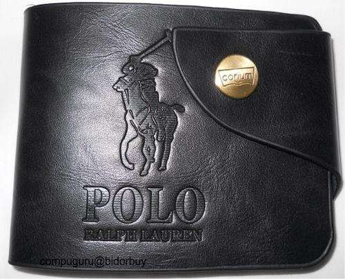 POLO Men's Leather Wallet,holds 5 Credit Cards, Zipped Coin & Notes Compatiment!