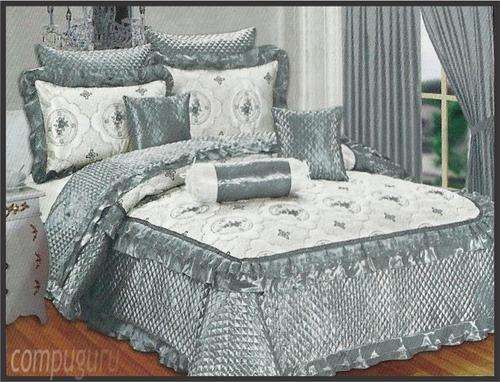 Queen Size High Quality Embroidered Comforter -12 Piece Set - @R1