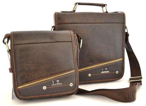 2 in 1 Brown Businessmen Bag Messenger Men's Shoulder Bag Crossbody Bag Handbag