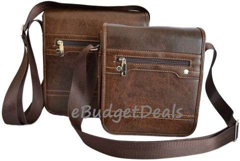 2 in 1 Brown Businessmen Bag Messenger Unisex Shoulder Bag Crossbody Bag Handbag