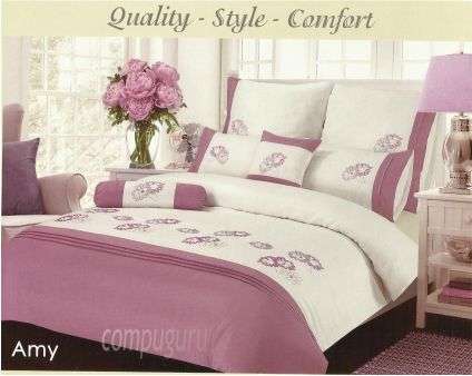 New Classic 3 Piece Embroidered Duvet Cover Set - **Made in Italy**