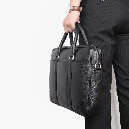 15 Inch Full Grain Leather Briefcase, Messenger Bag, Fits Macbook, Laptop & Tablet