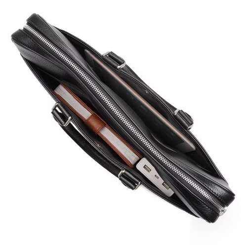 15 Inch Full Grain Leather Briefcase, Messenger Bag, Fits Macbook, Laptop & Tablet