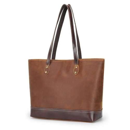 Full Grain Leather Classic Tote Handbag
