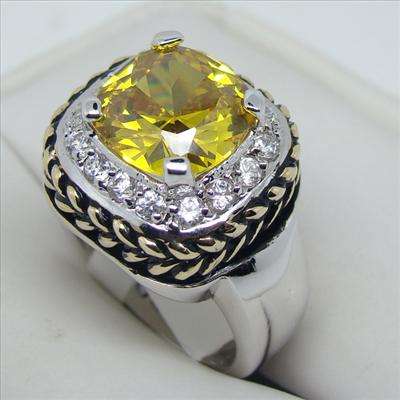 Bold & Gorgeous! Lemon Citrine Ring Set in Sterling Silver
