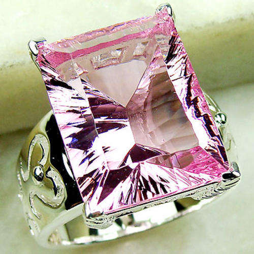 Gorgeous Simplicity! Pink Topaz Ring set in Sterling Silver