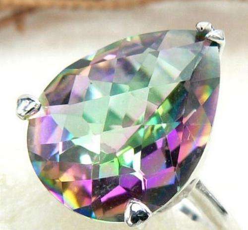 Stunning Simplicity! Mystic Topaz Dress Ring set in Sterling Silver