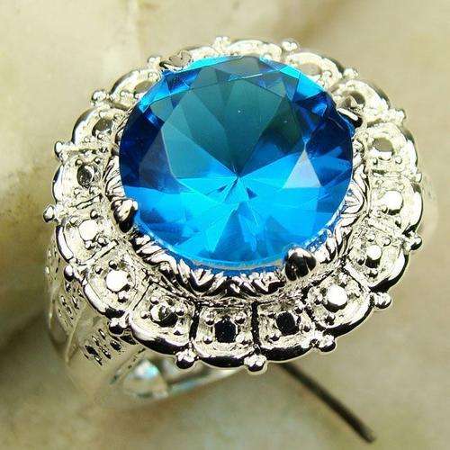 Blue Beauty! Swiss Topaz Dress Ring set in Sterling Silver