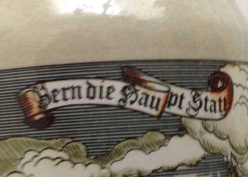 Swiss Beer Tankard -  "Bern Die Hauptstatt In Nuchtland"