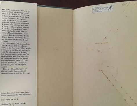 The Doves, Parrots, Louries and Cuckoos of Southern Africa - M.K. Rowan