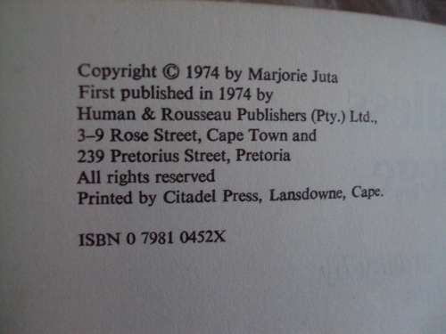 Boundless Privilege - Marjorie Juta: Signed Copy