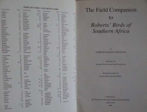Field Companion to Roberts' Birds of Southern Africa - Gordon Lindsay Maclean