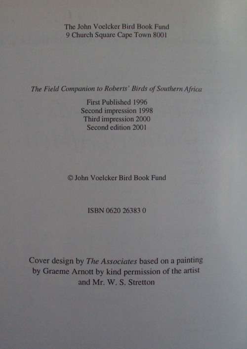Field Companion to Roberts' Birds of Southern Africa - Gordon Lindsay Maclean