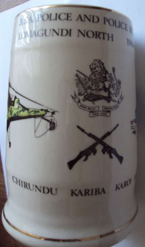 Norbel Potteries Rhodesia BSA Police & Police Reserve Lomagundi North 1966 - 1976 Beer Mug | Tankard