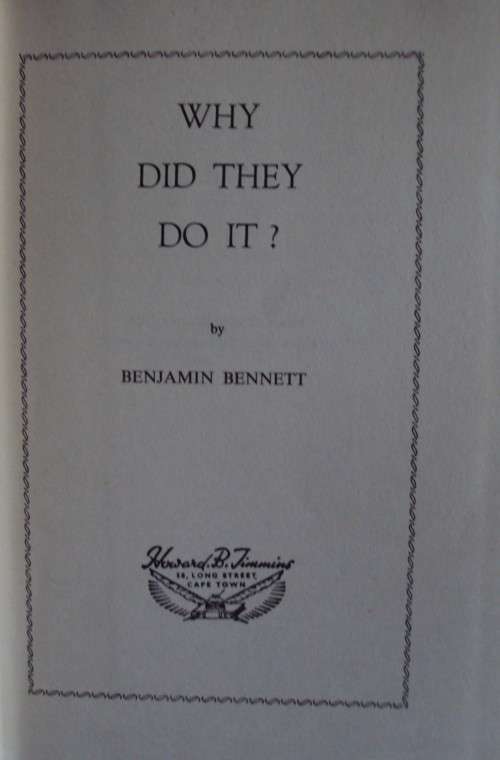 Why Did They Do It?
