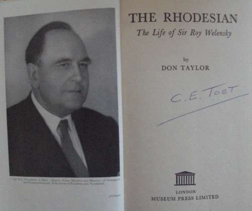 The Rhodesian The Life of Sir Roy Welensky - Don Taylor