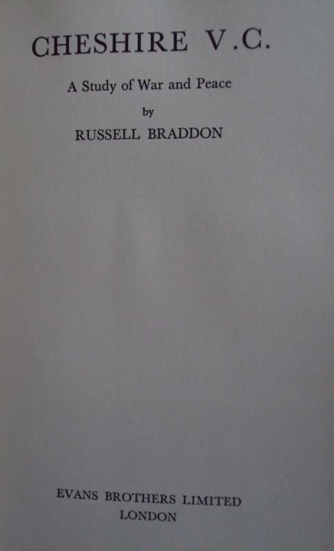 Cheshire V.C. A Study of War and Peace Russell Braddon