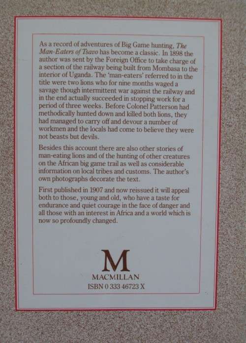 The Man-Eaters of Tsavo Colonel J H Patterson