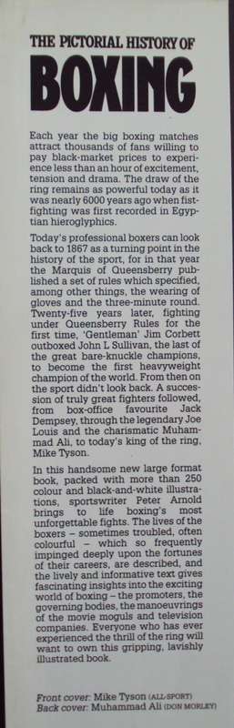 The Pictorial History of Boxing Peter Arnold