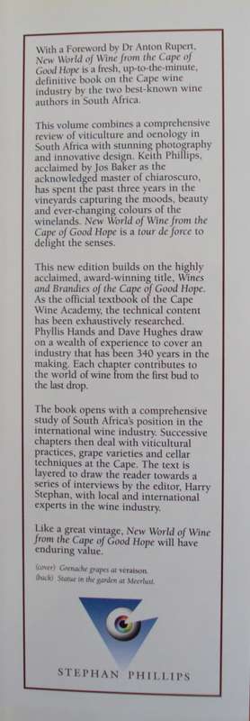 New World of Wine from the Cape of Good Hope The Definitive Guide to the South African Wine Industry