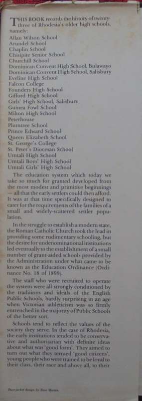 Some Renowed Rhodesian Senior Schools and More Rhodesian Senior Schools I P Maclaren