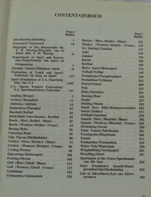 Sports Personalities of South Africa 1971  Sportspersoonlikhede van Suid Afrika 1971