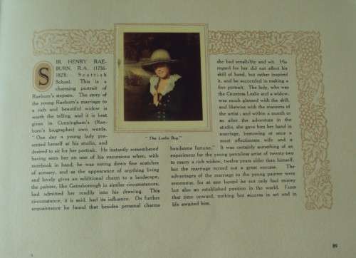 Famous Works of Art Cigarette Card Album Professor Edward Rosworth