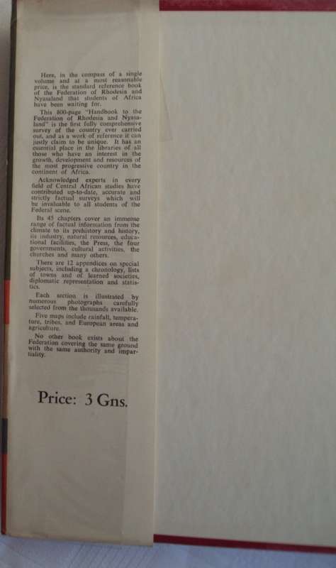 Handbook to the Federation of Rhodesia and Nyasaland