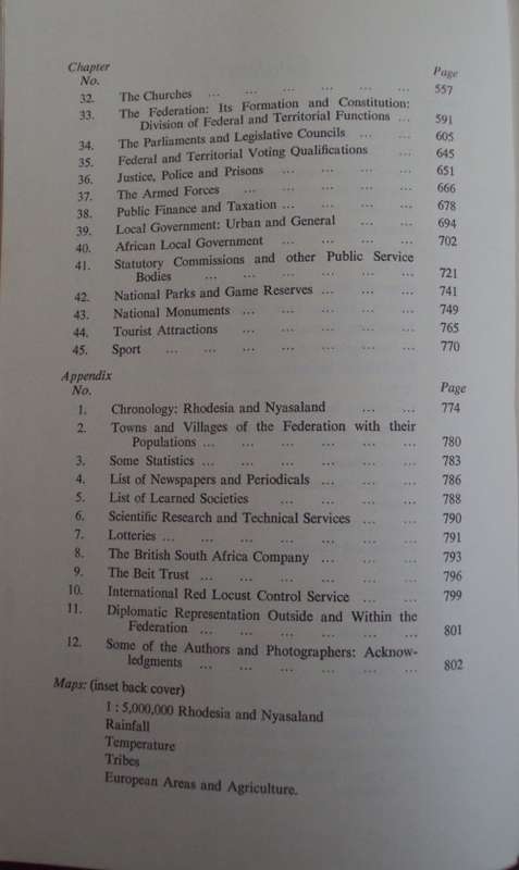 Handbook to the Federation of Rhodesia and Nyasaland