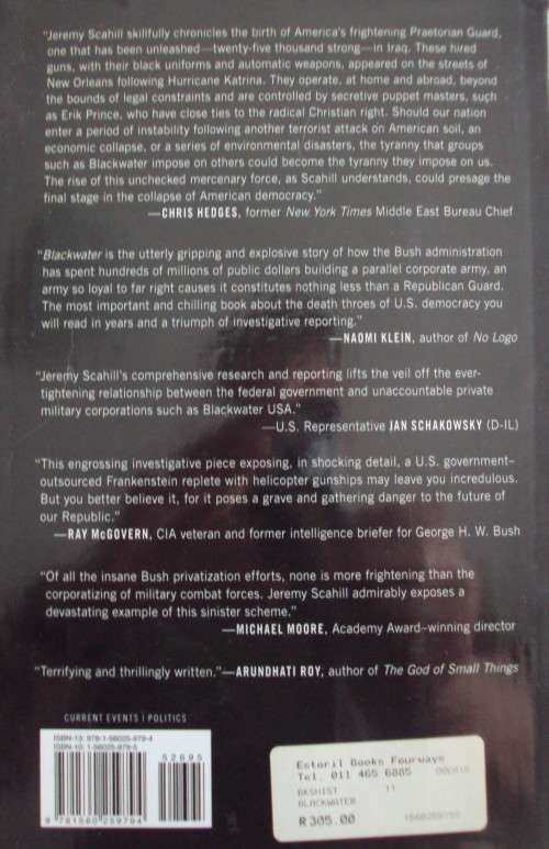 Blackwater The Rise of the Worlds Most Powerful Mercenary Army  Jeremy Scahill
