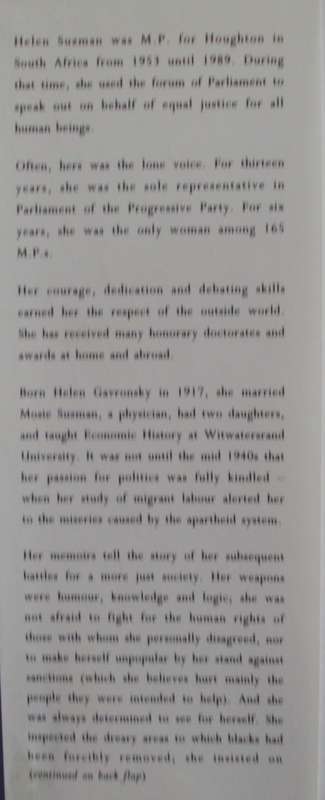 In No Uncertain Terms: A South African Memoir Helen Suzman