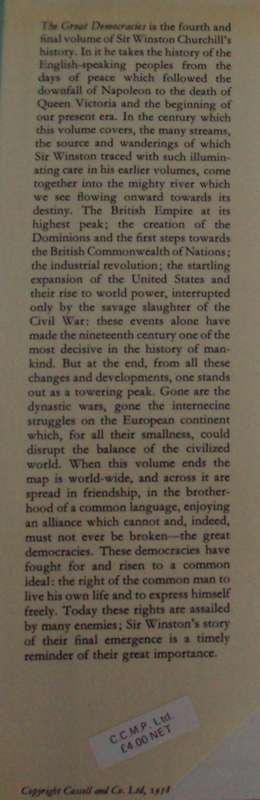 A History of the English-Speaking Peoples Volumes 1 - 4  Winston S Churchill