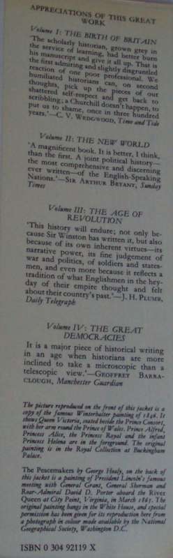 A History of the English-Speaking Peoples Volumes 1 - 4  Winston S Churchill