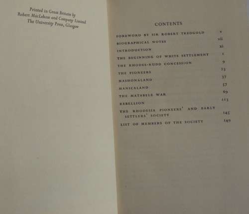 Rhodesian Genesis The Story of the Early Days of Southern Rhodesia Neville Jones