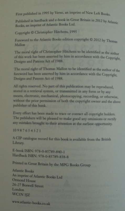 The Missionary Position: Mother Teresa in Theory and Practice   Christopher Hitchens