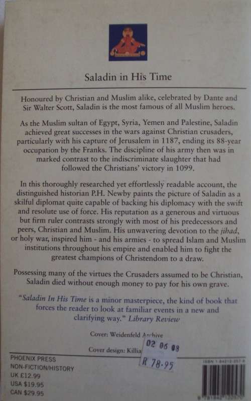 Saladin In His Time P H Newby