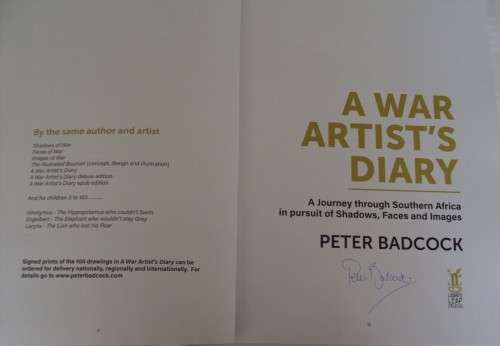 A War Artists Diary  Peter Badcock - Signed copy
